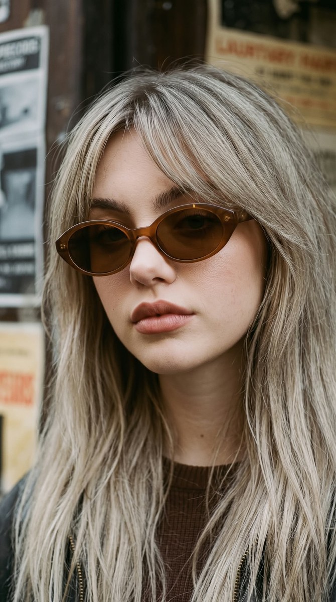 Burgundy Street-Style Portrait Outside a Record Store output 3