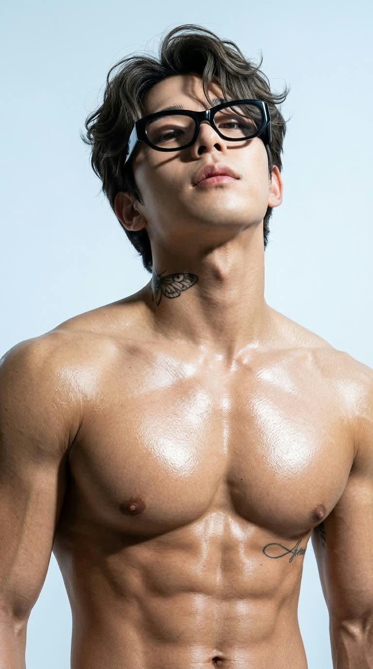 Photorealistic Fitness Editorial Portrait of a Korean Man