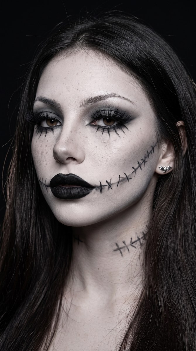 Gothic Dark-Doll Beauty Portrait output 1