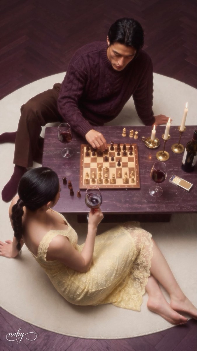 Overhead Candlelit Chess Evening output 3