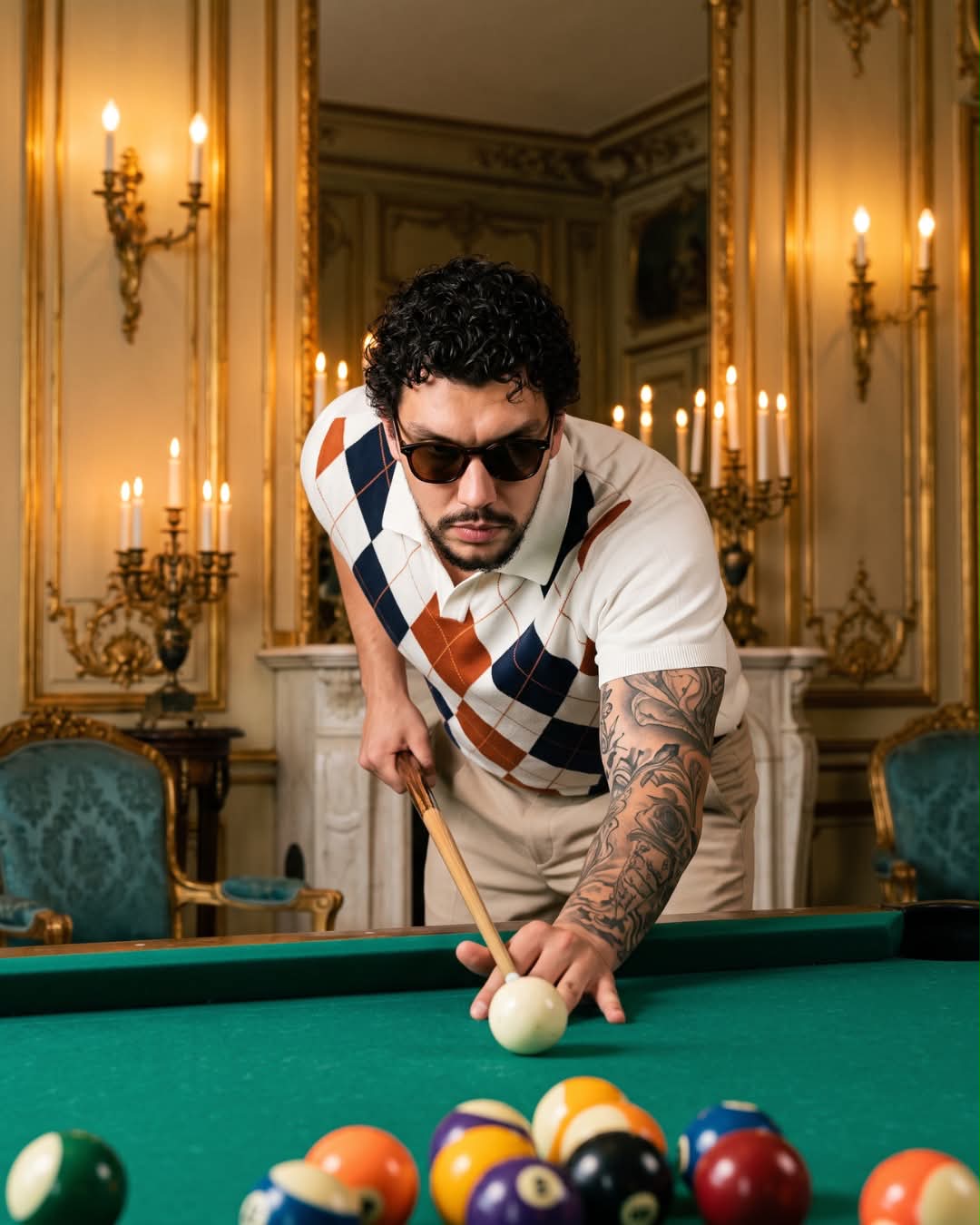 Baroque Billiards Editorial Portrait