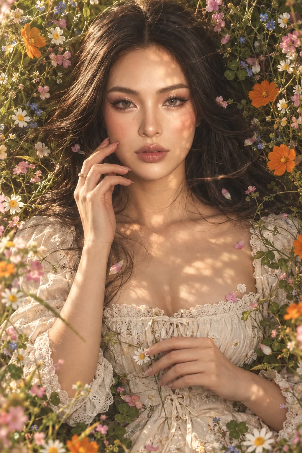 Woman in a Wildflower Meadow Portrait output 7