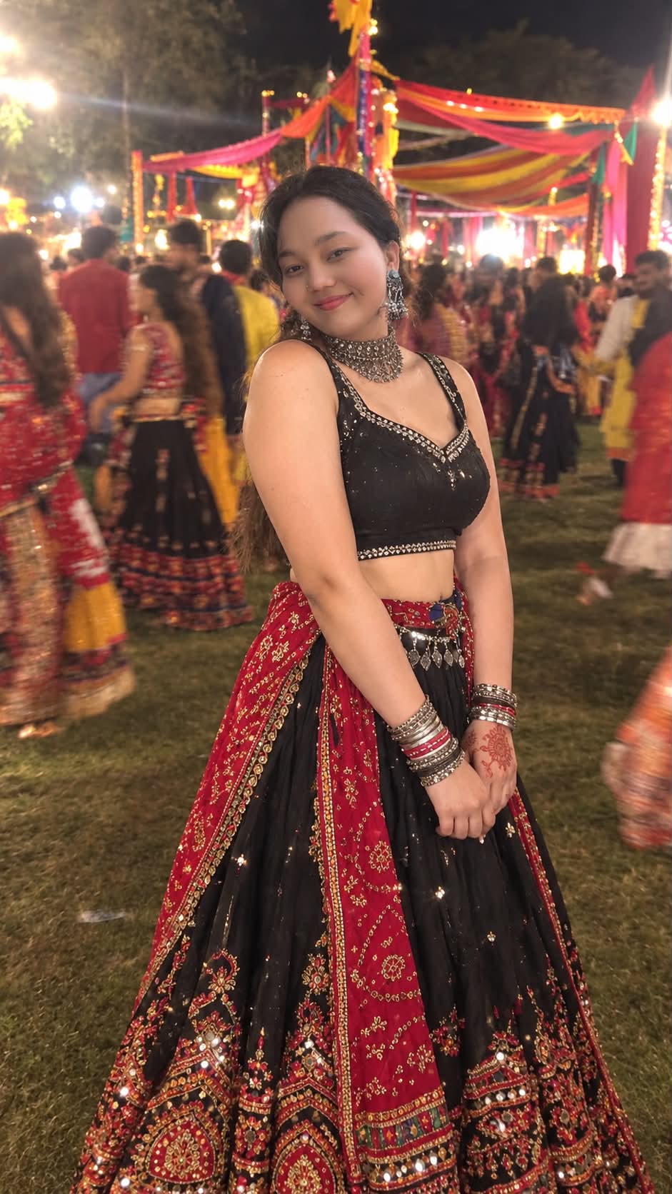 Cinematic Navratri Garba Fashion Portrait output 3