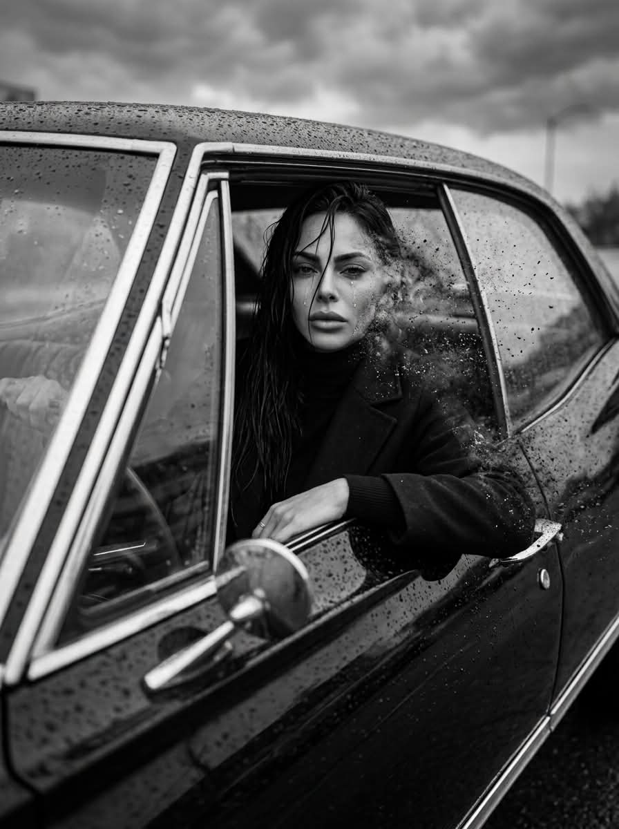Melting Into Ashes — Rainy Impala Editorial Portrait output 2