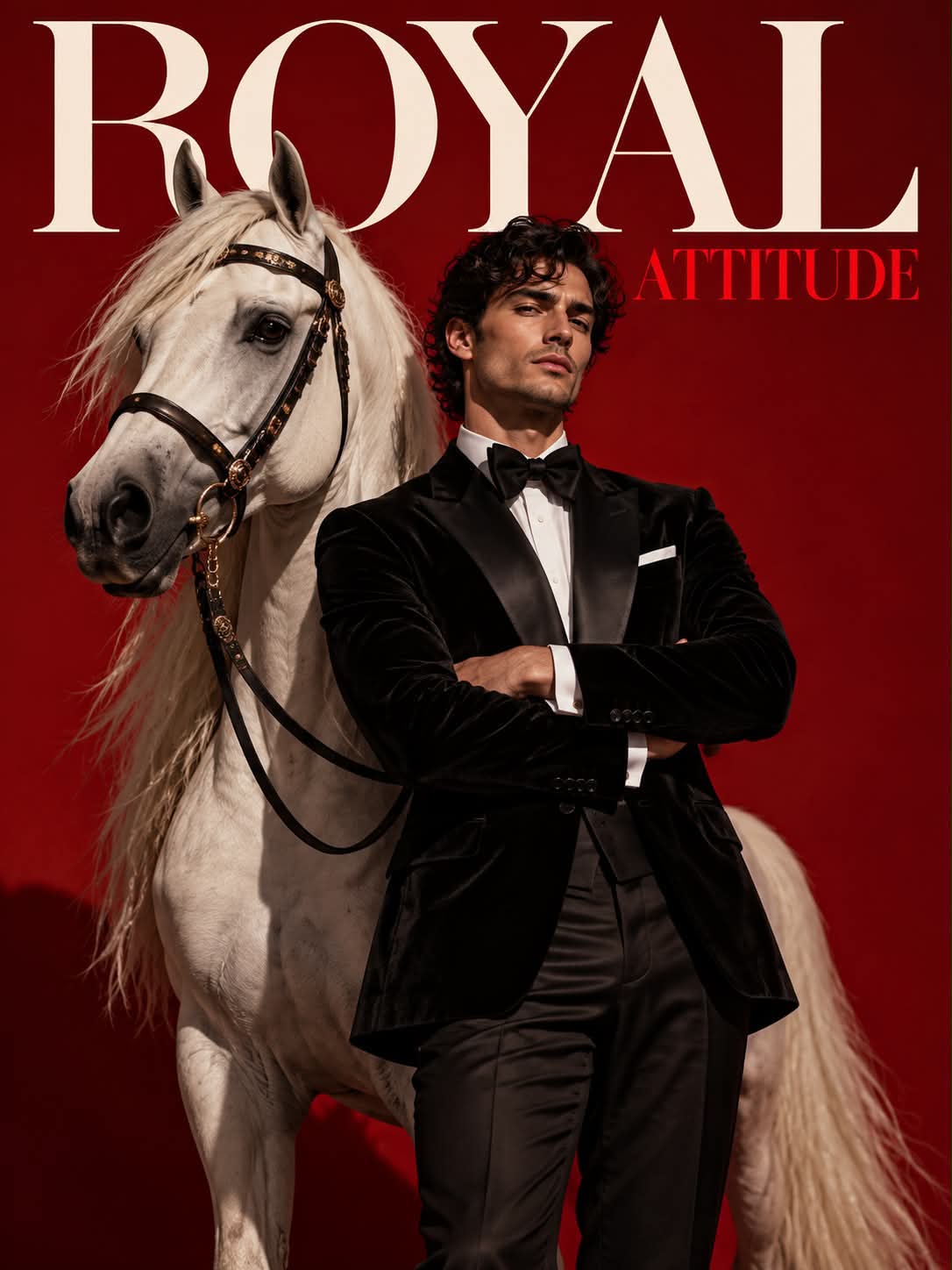 Luxury Crimson Fashion Campaign Image