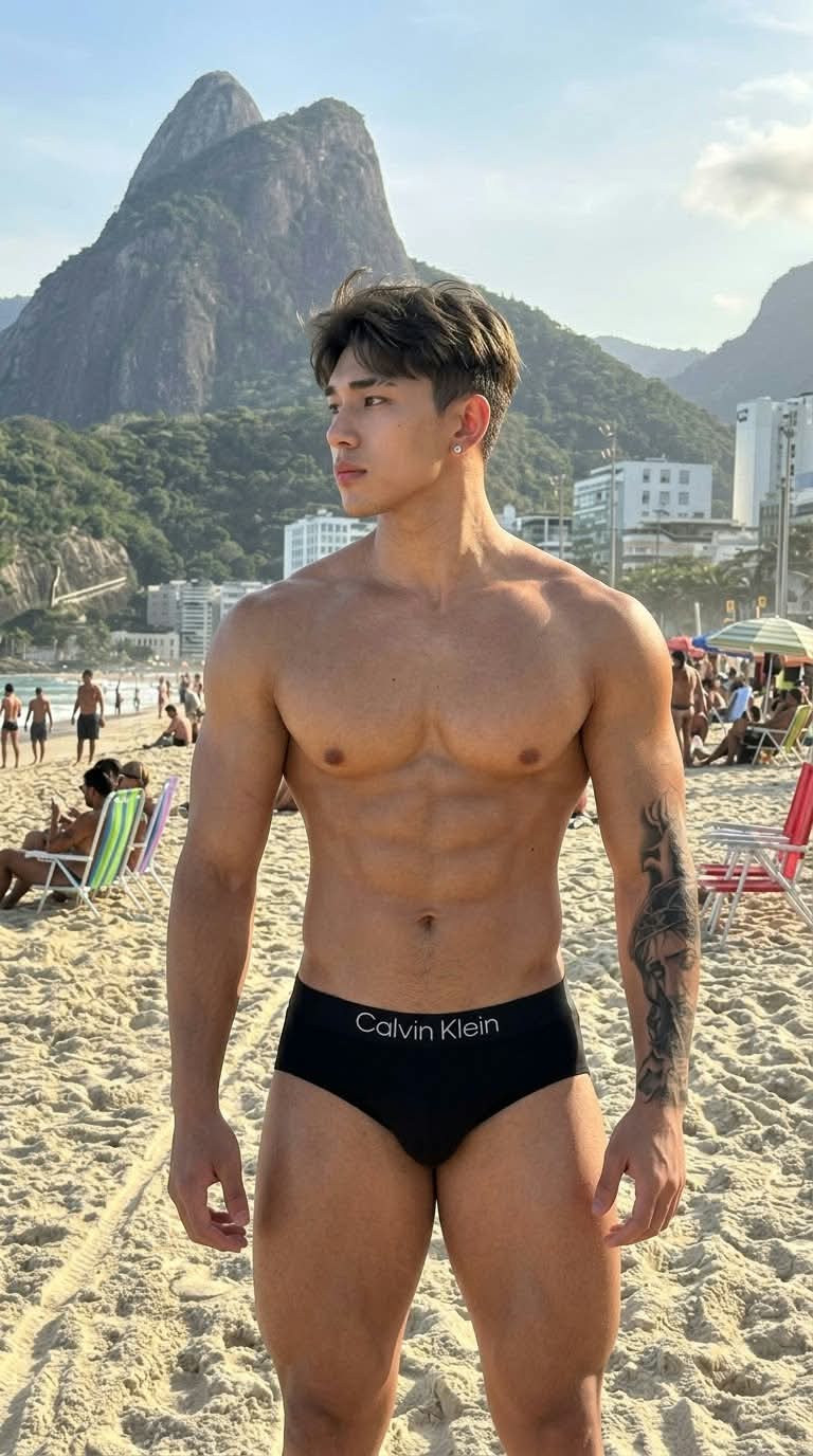 Photorealistic Ipanema Beach Editorial Portrait
