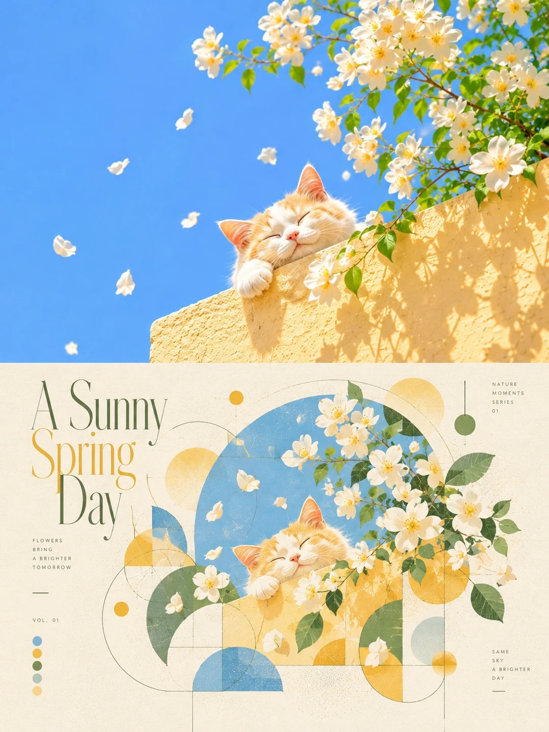 Two-Part Abstract Geometric Photo Poster