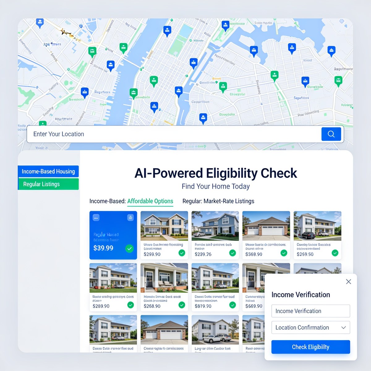Income-Based Housing Apartment Website Concept