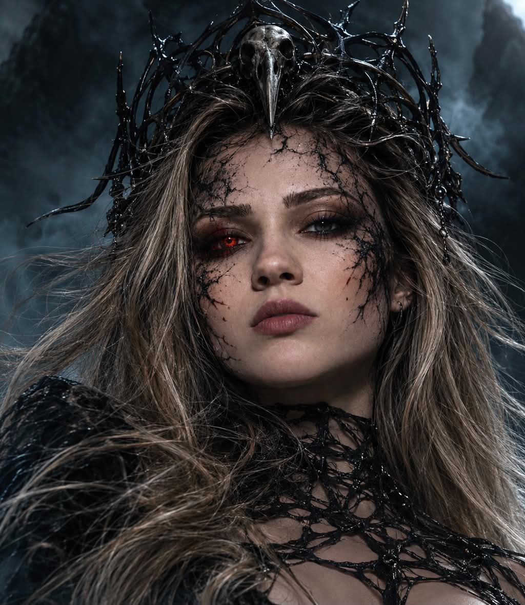 Dark Fantasy Halloween Editorial Portrait