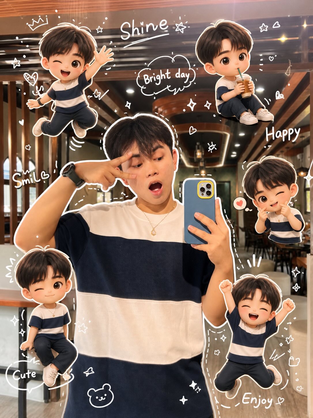 Cute Chibi Photo Sticker Collage output 2