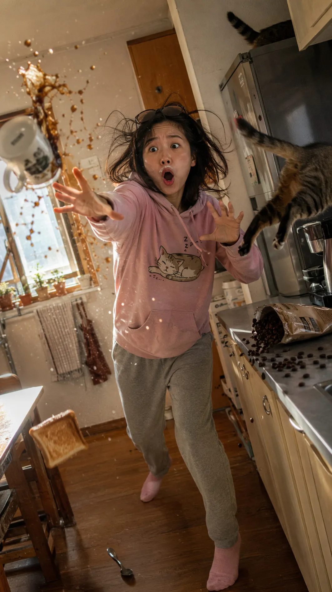 Chaotic Morning Coffee Spill