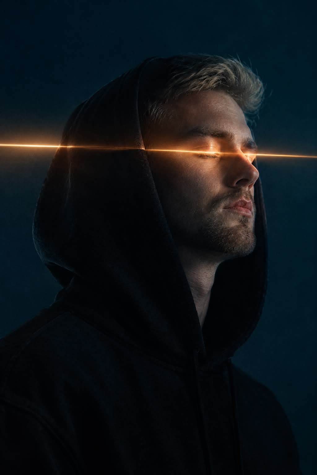 Cinematic Portrait with a Golden Light Beam output 1