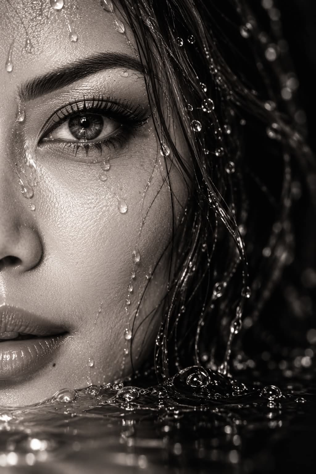 Luxury Black Hat Fashion Editorial Portrait output 2