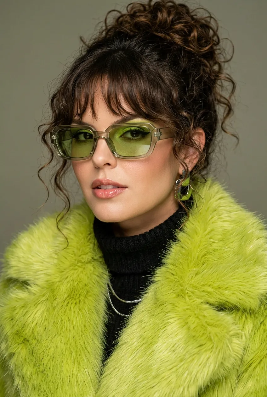 Lime-Green Glamour Editorial Portrait output 3