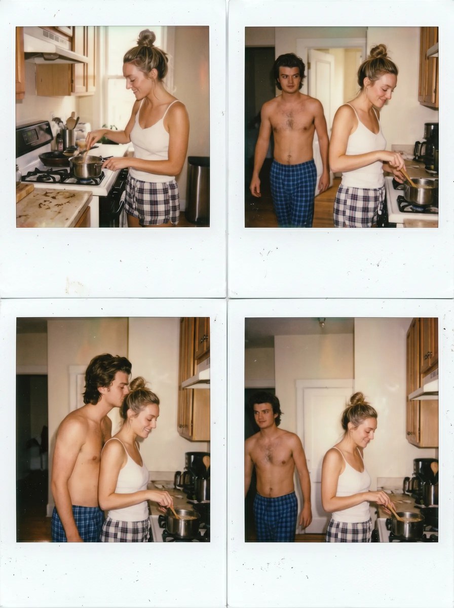Vintage Home Polaroid Couple Photo Strip output 4
