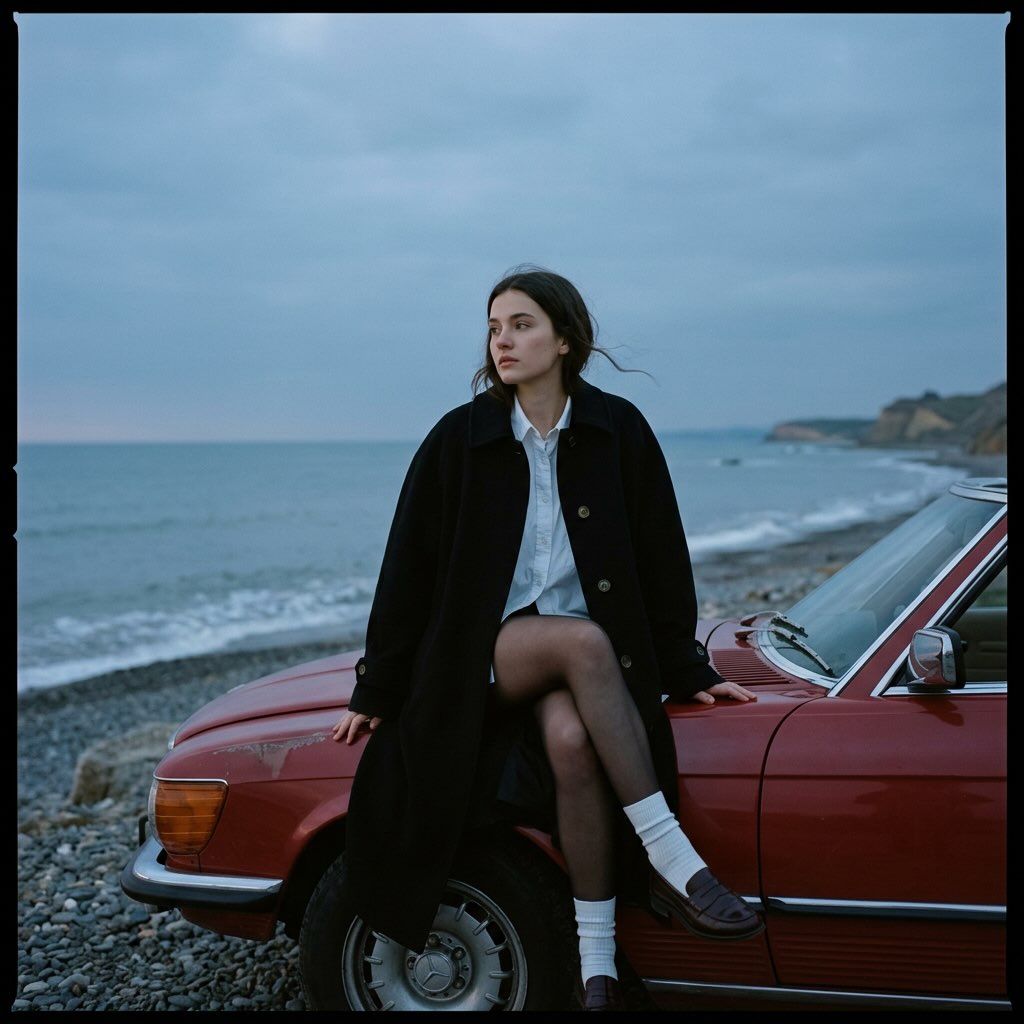 Melancholic Seaside Fashion Editorial output 3