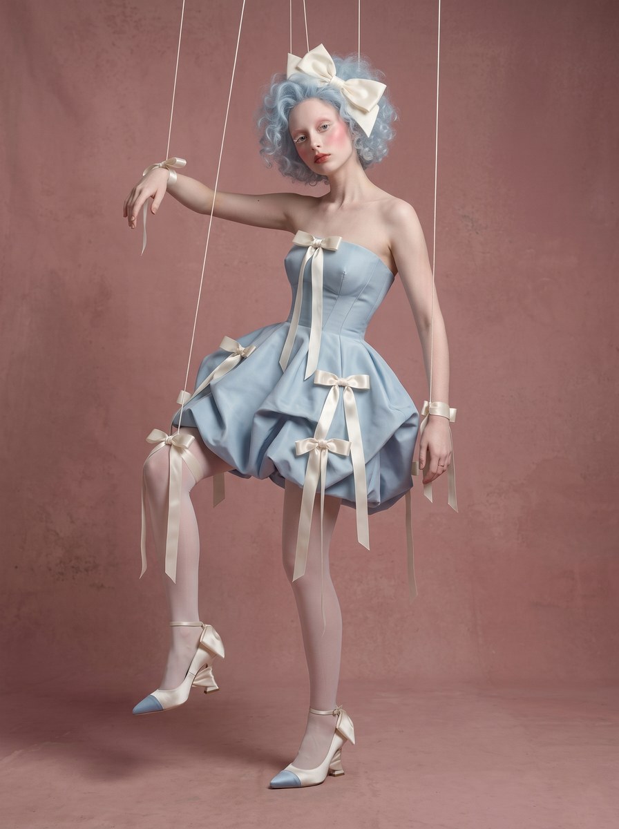 Powder-Blue Marionette Couture Editorial output 2