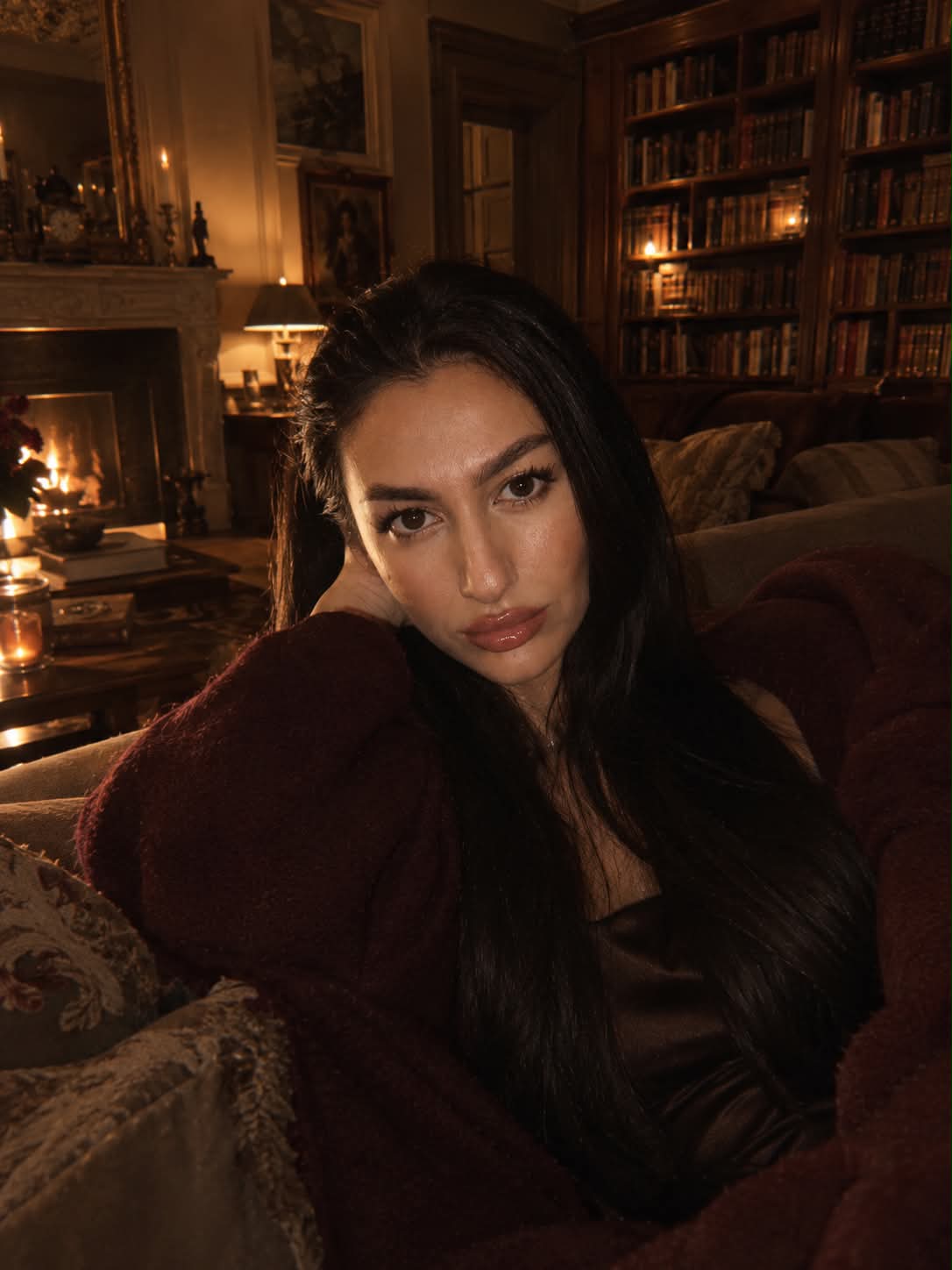 Quiet-Luxury Estate Library Portrait