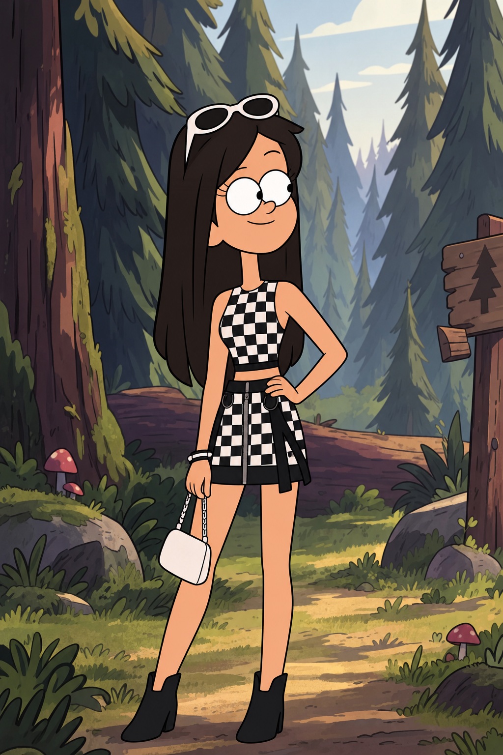Create an Original Gravity Falls–Style Forest Character output 1