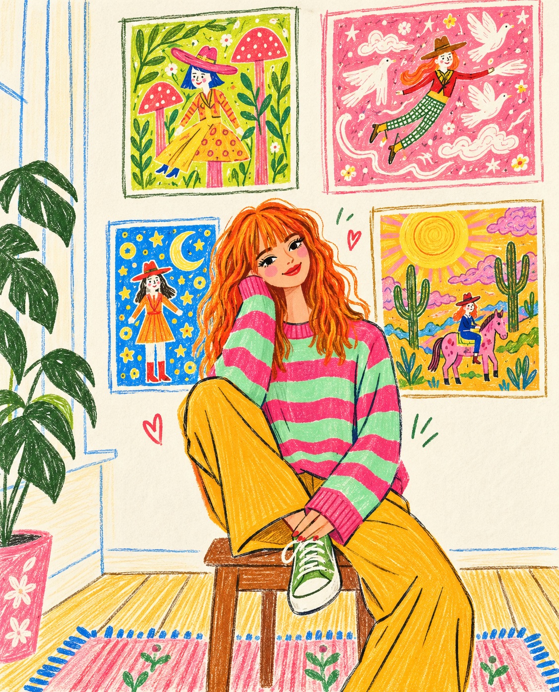 Transform a Photo into a Naive Designer Illustration output 2