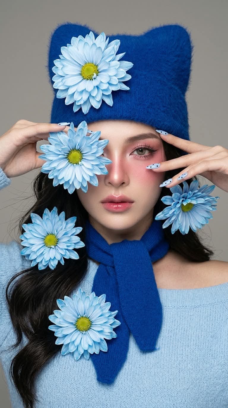 Poetic Winter Chrysanthemum Portrait output 7