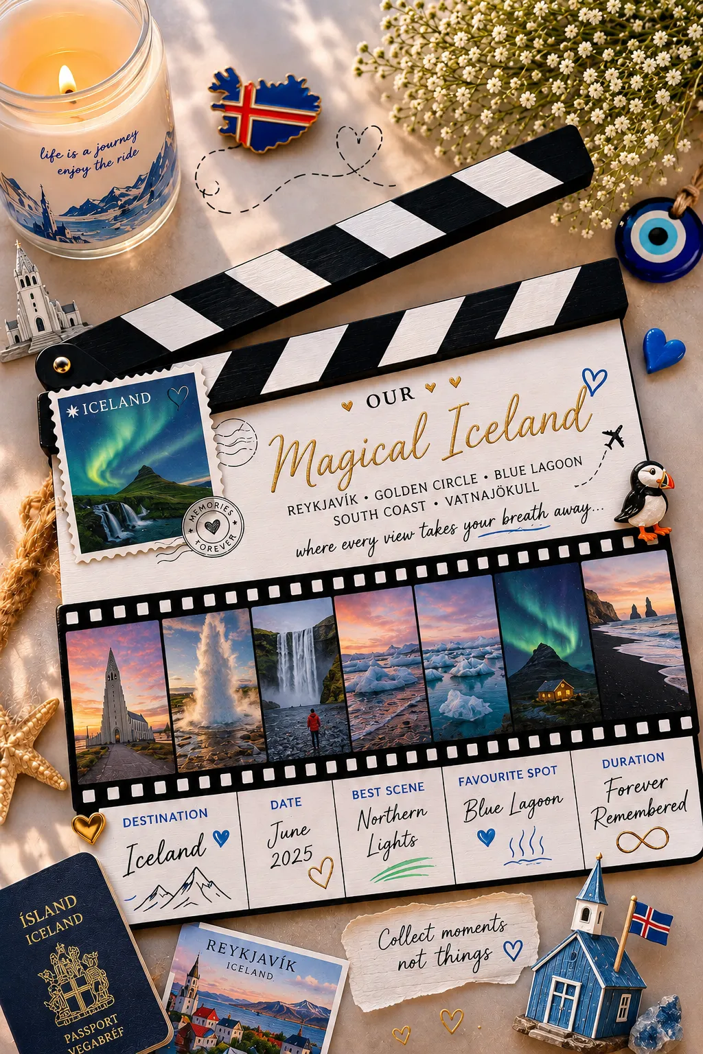 Cinematic Travel Memory Scrapbook Poster
