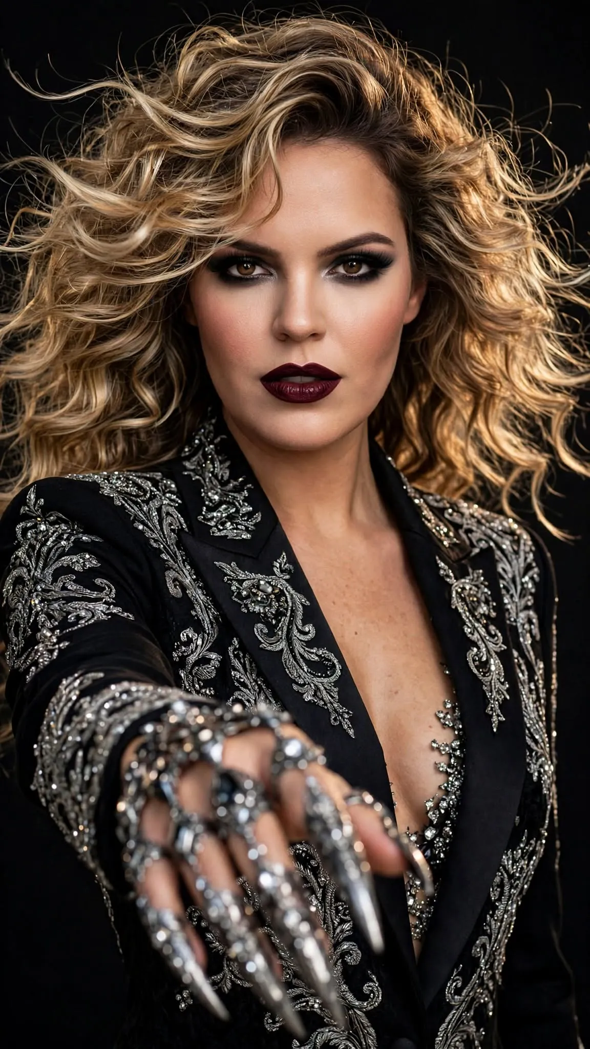 Black Armor Couture Editorial Portrait output 5