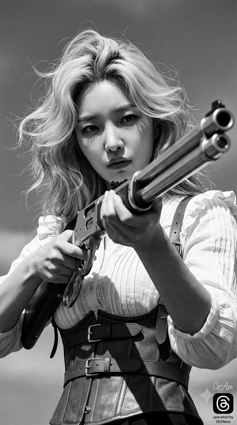 Cinematic Monochrome Western Portrait output 2