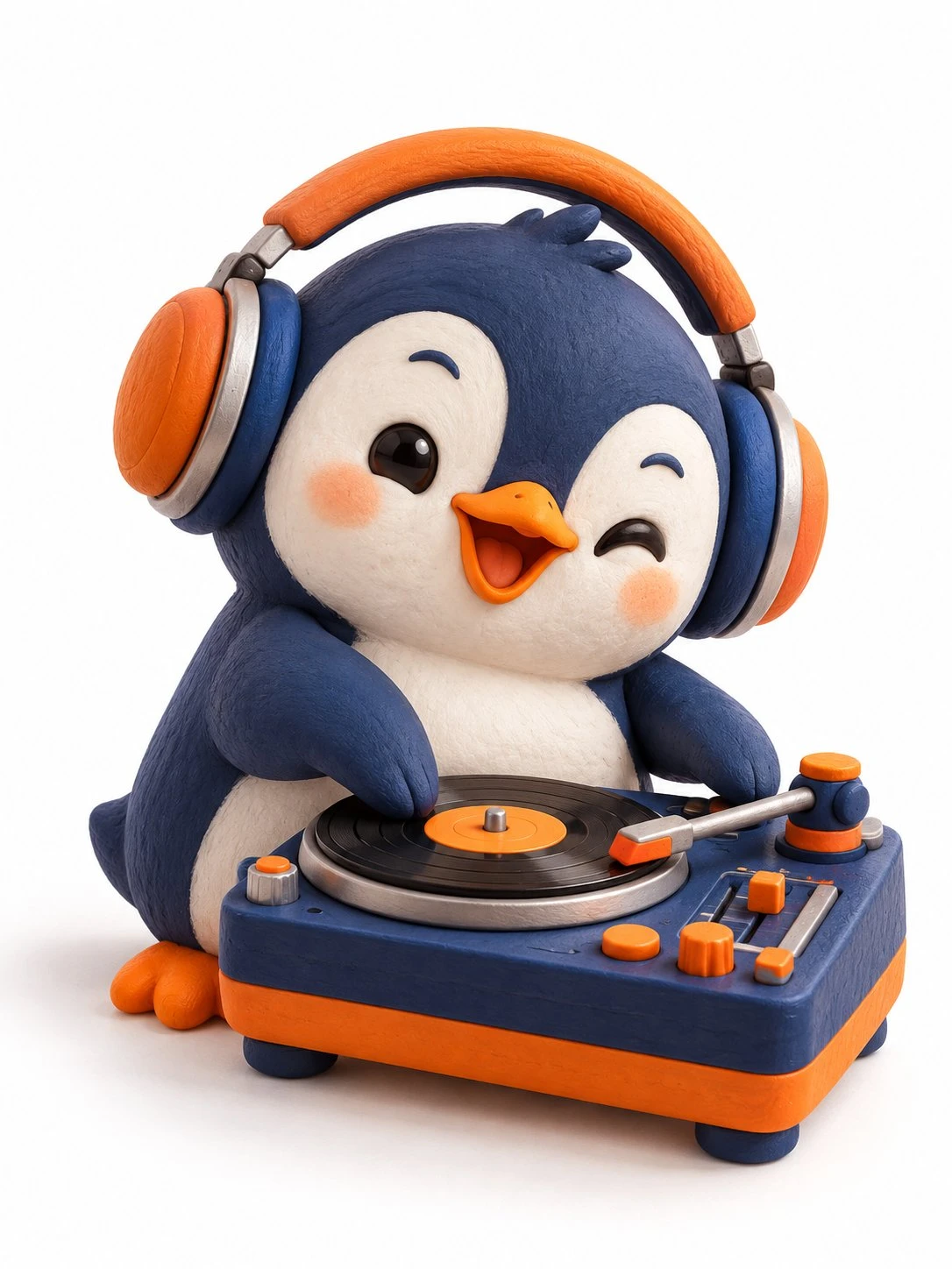 Clay DJ Penguin Collectible Render
