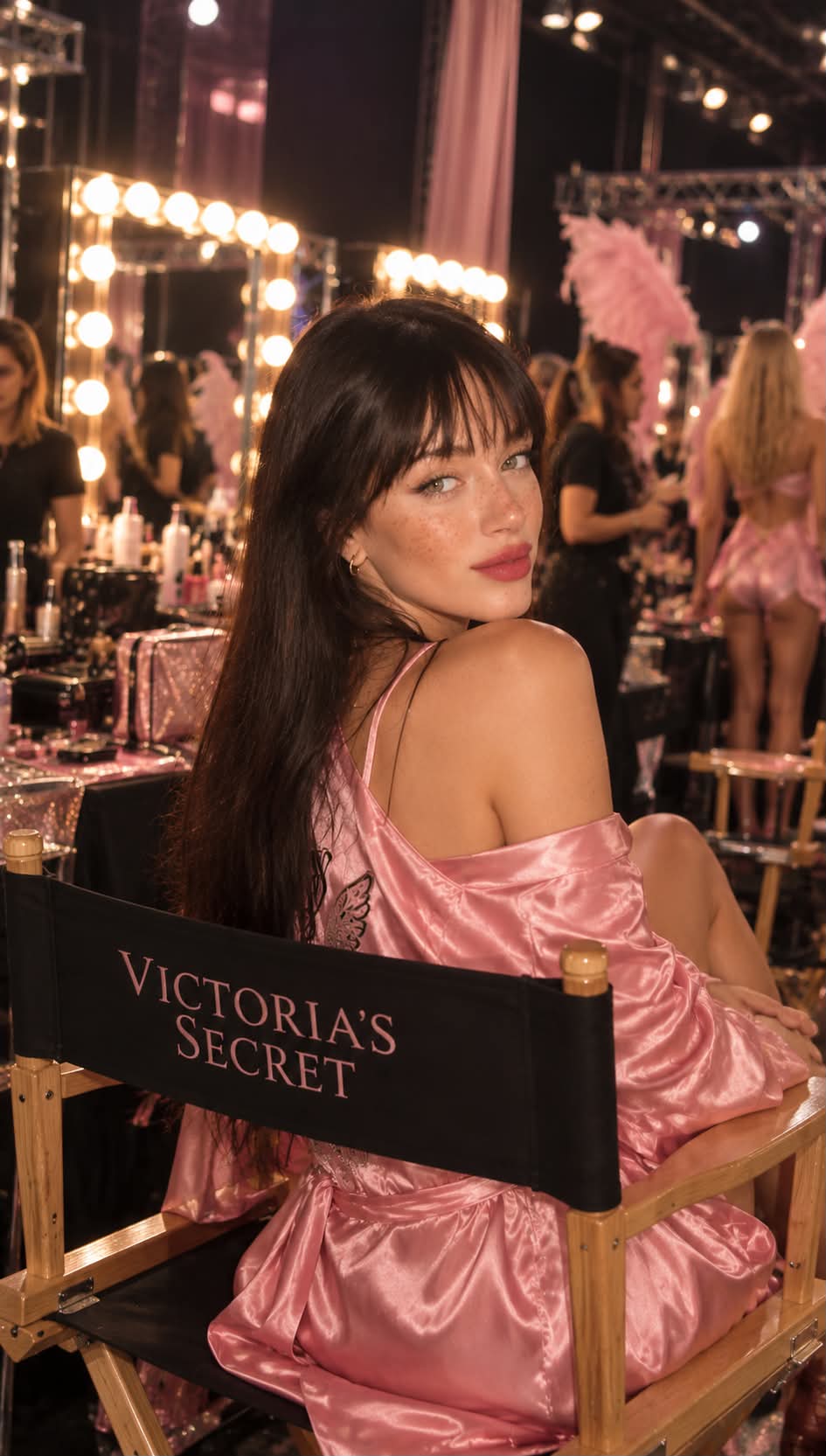 Backstage at a Victoria’s Secret Fashion Show