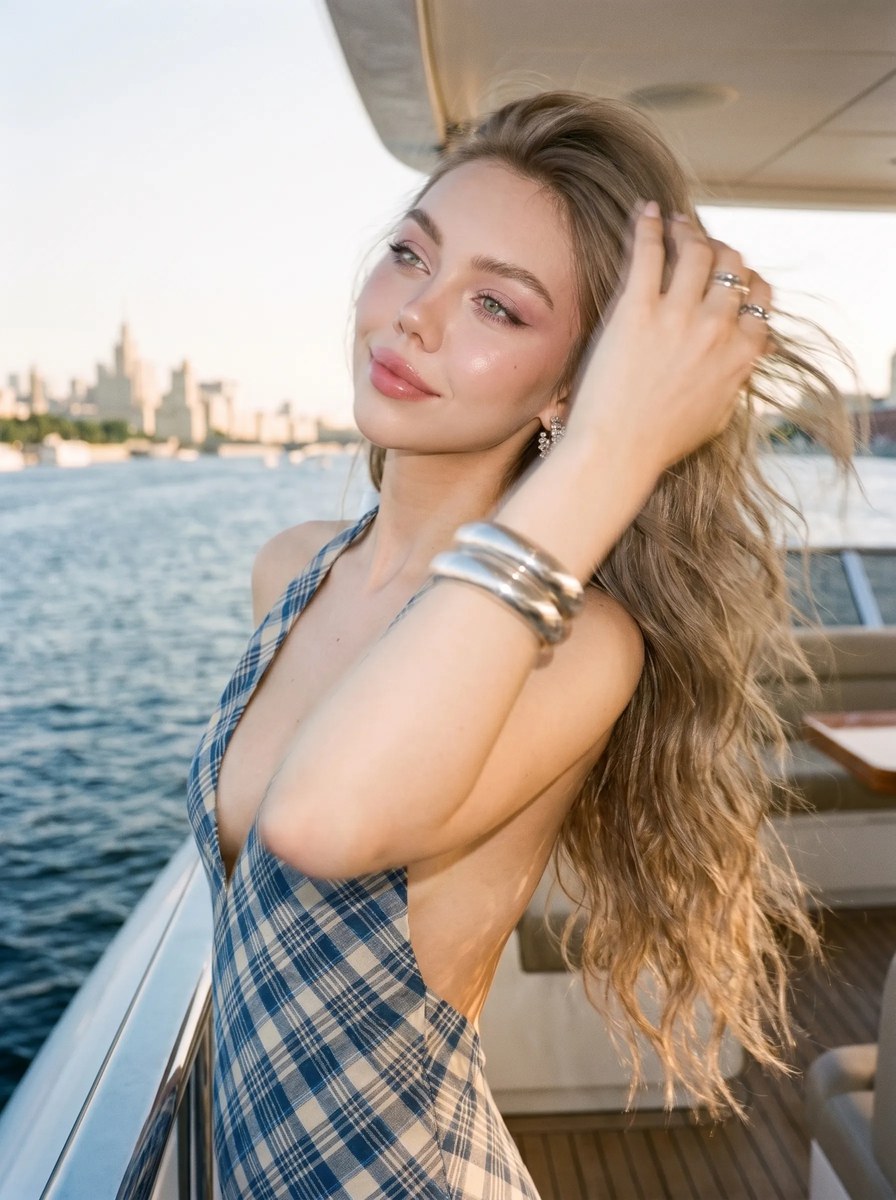Golden-Hour Yacht Fashion Portrait output 17