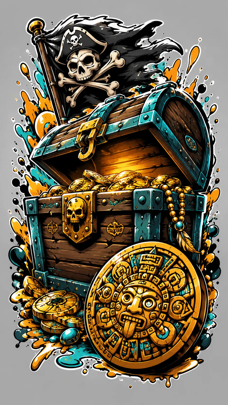 Urban Graffiti Cartoon Sticker Illustration output 5