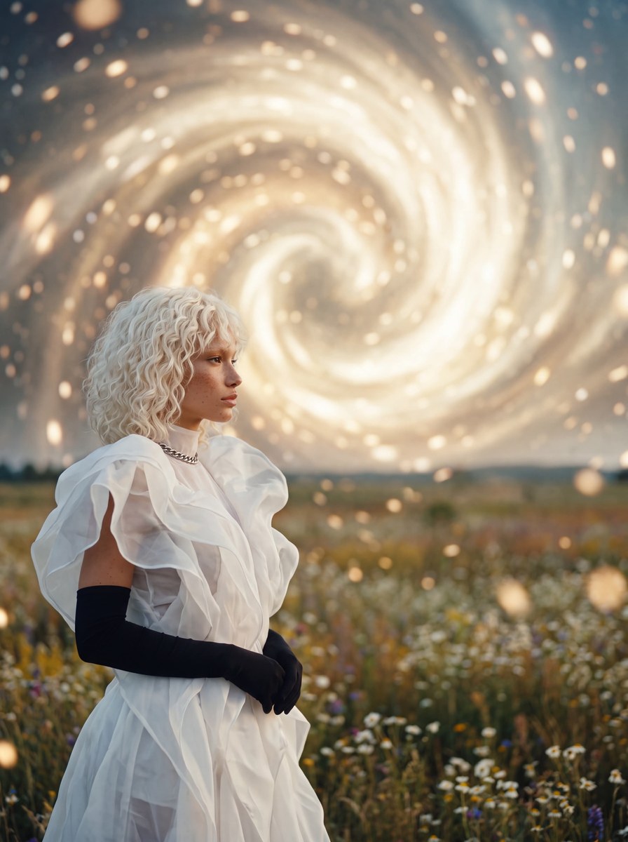 Cosmic Vortex Wildflower Meadow Portrait output 4