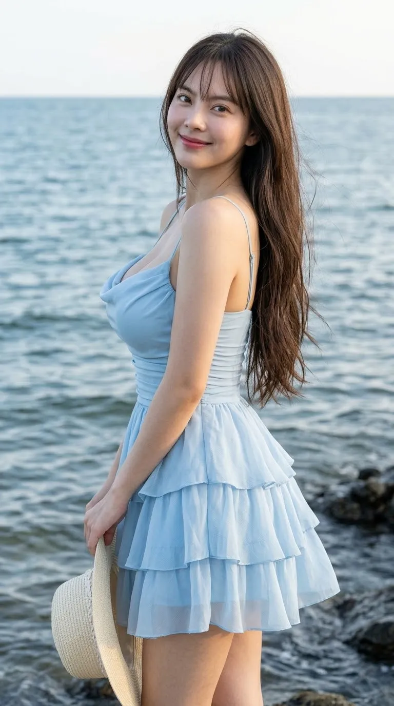 Coastal Balletcore Portrait with Identity Preservation output 8