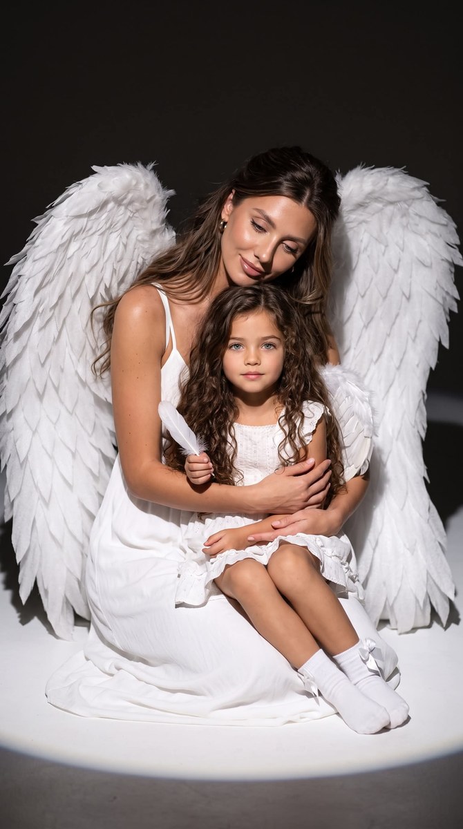 Angelic Mother and Child Studio Portrait output 2