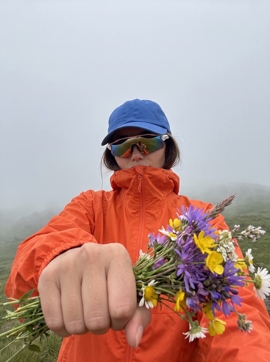 Foggy Wildflower Fist-Forward Portrait