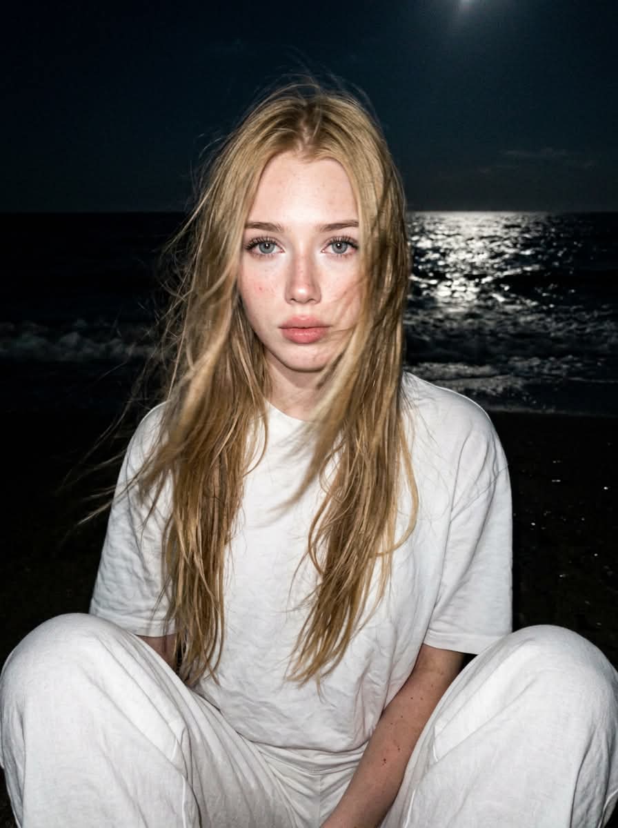 Candid Night-Beach Flash Portrait output 2