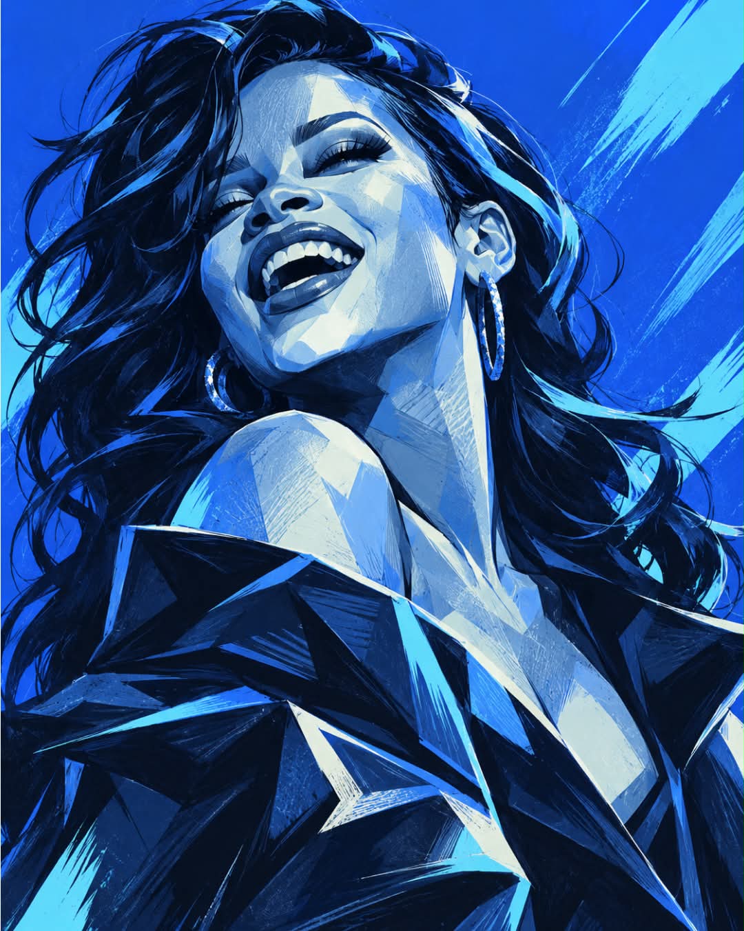Blue-Toned Editorial Caricature output 2