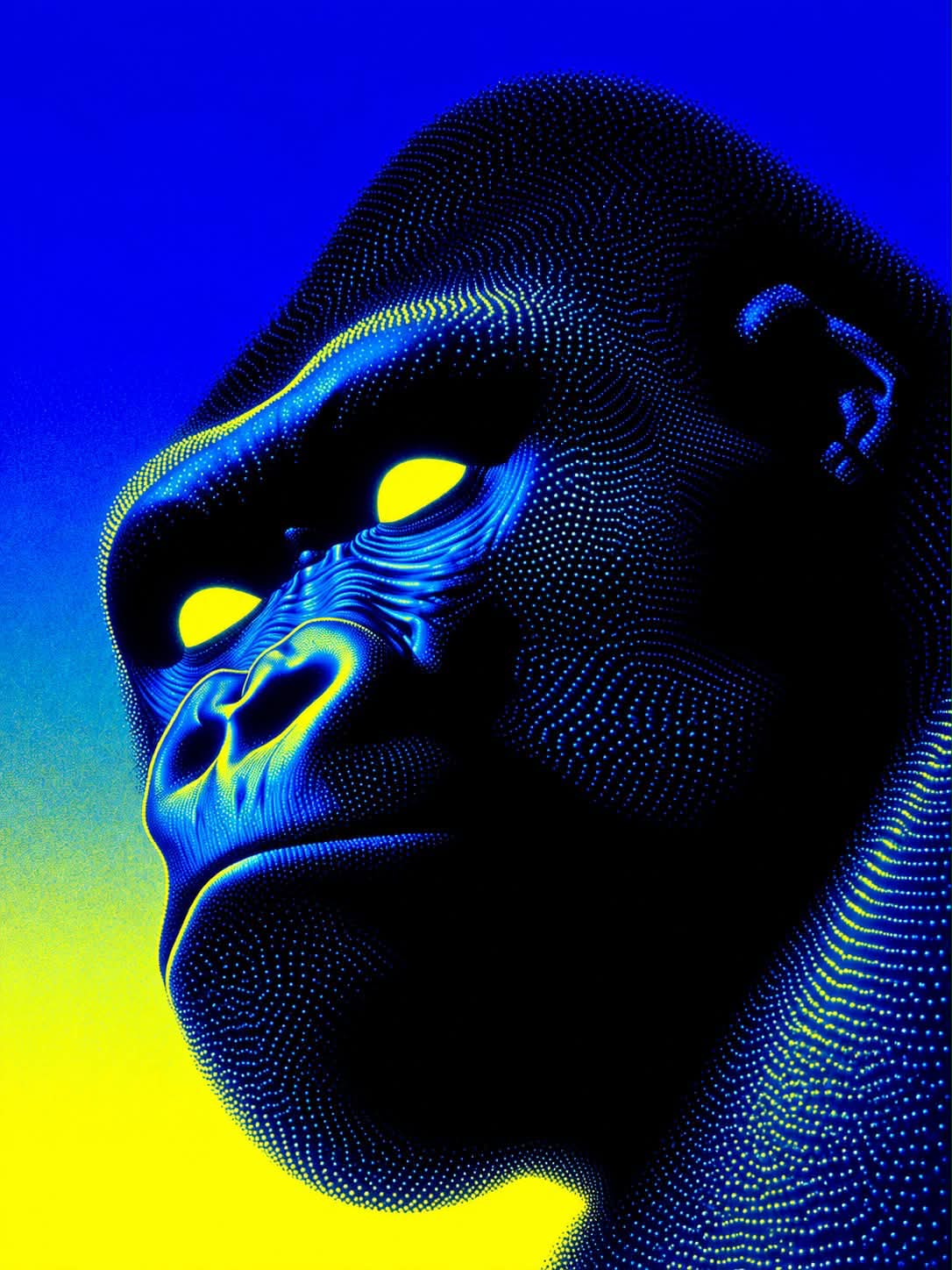 Neon Psychedelic Animal Artwork output 6