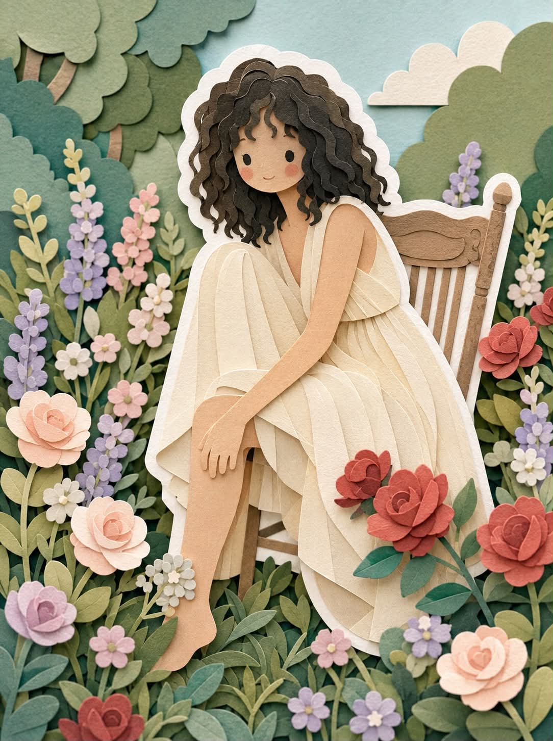 Soft Layered Paper-Cut Illustration from an Image