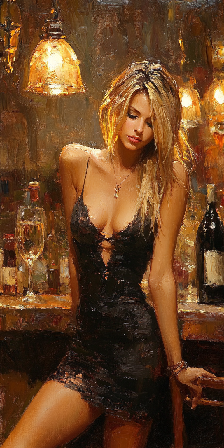 Create a Golden-Lit, Brushwork-Intensive Portrait of a Woman