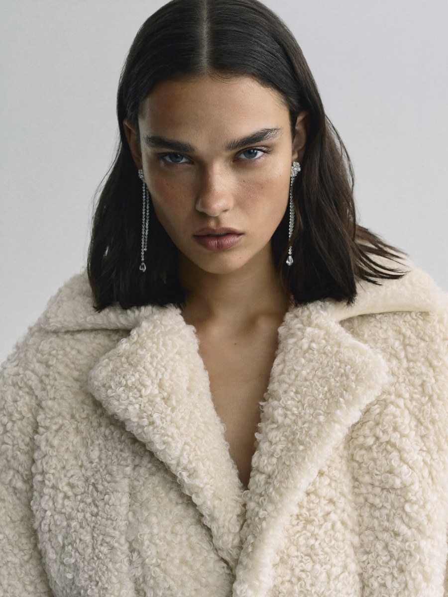 High-Fashion Shearling Beauty Portrait
