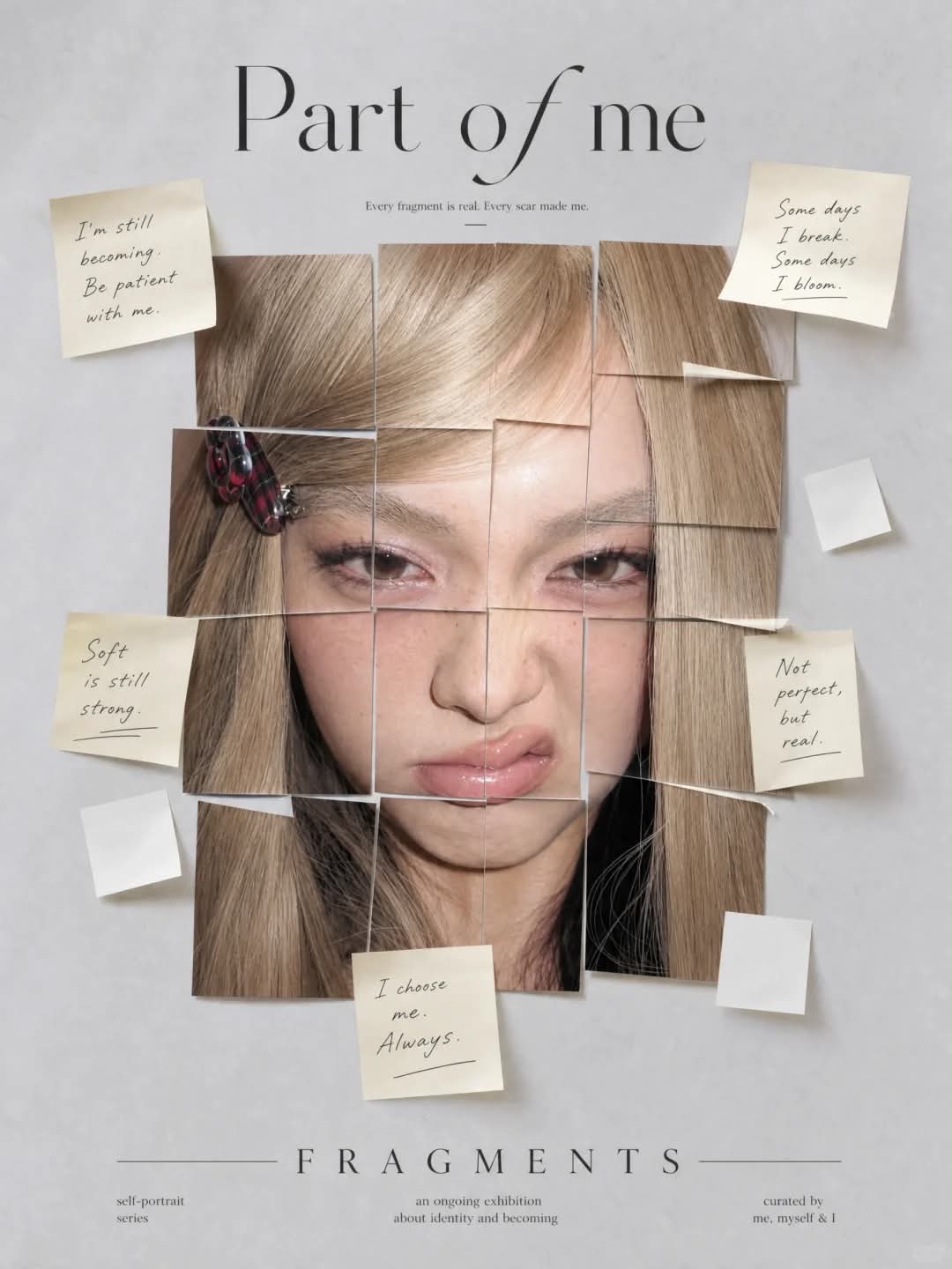 Sticky-Note Collage Portrait Poster output 1