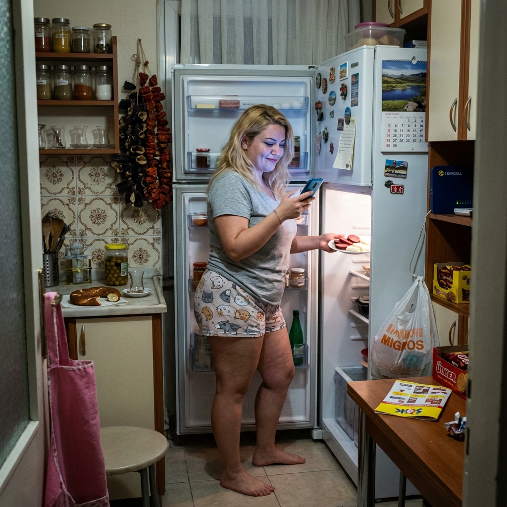 Ultra-Realistic Night Scene in a Turkish Kitchen output 1
