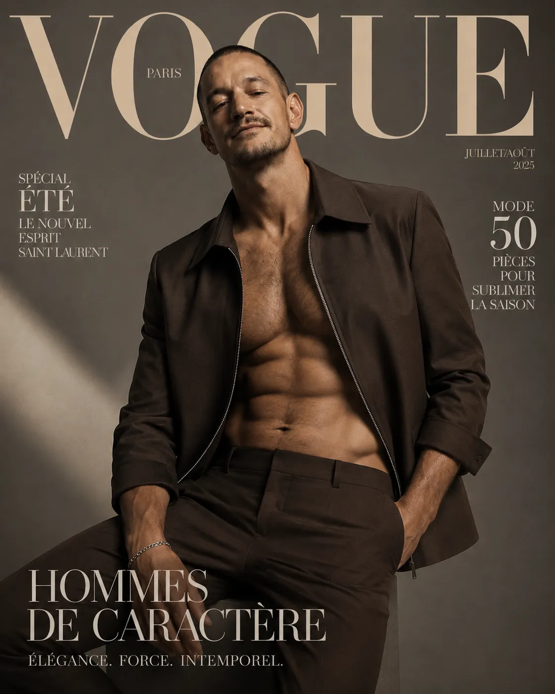 Vogue Paris–Inspired Luxury Fashion Cover Portrait
