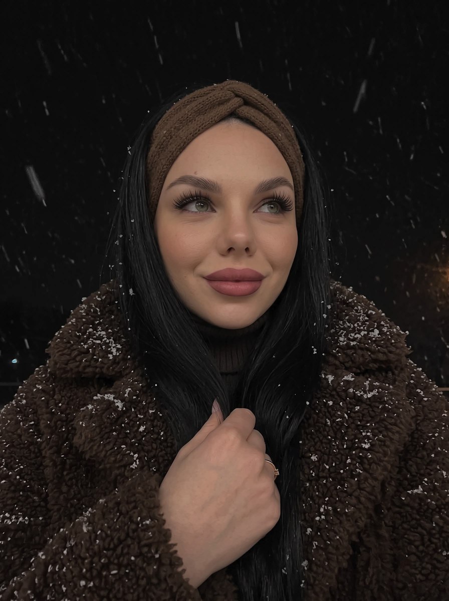 Snowy Night Selfie Portrait output 1