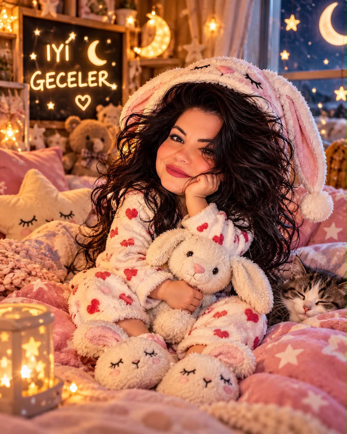 Miniature Child Bedtime Portrait with Playful Pajamas output 2