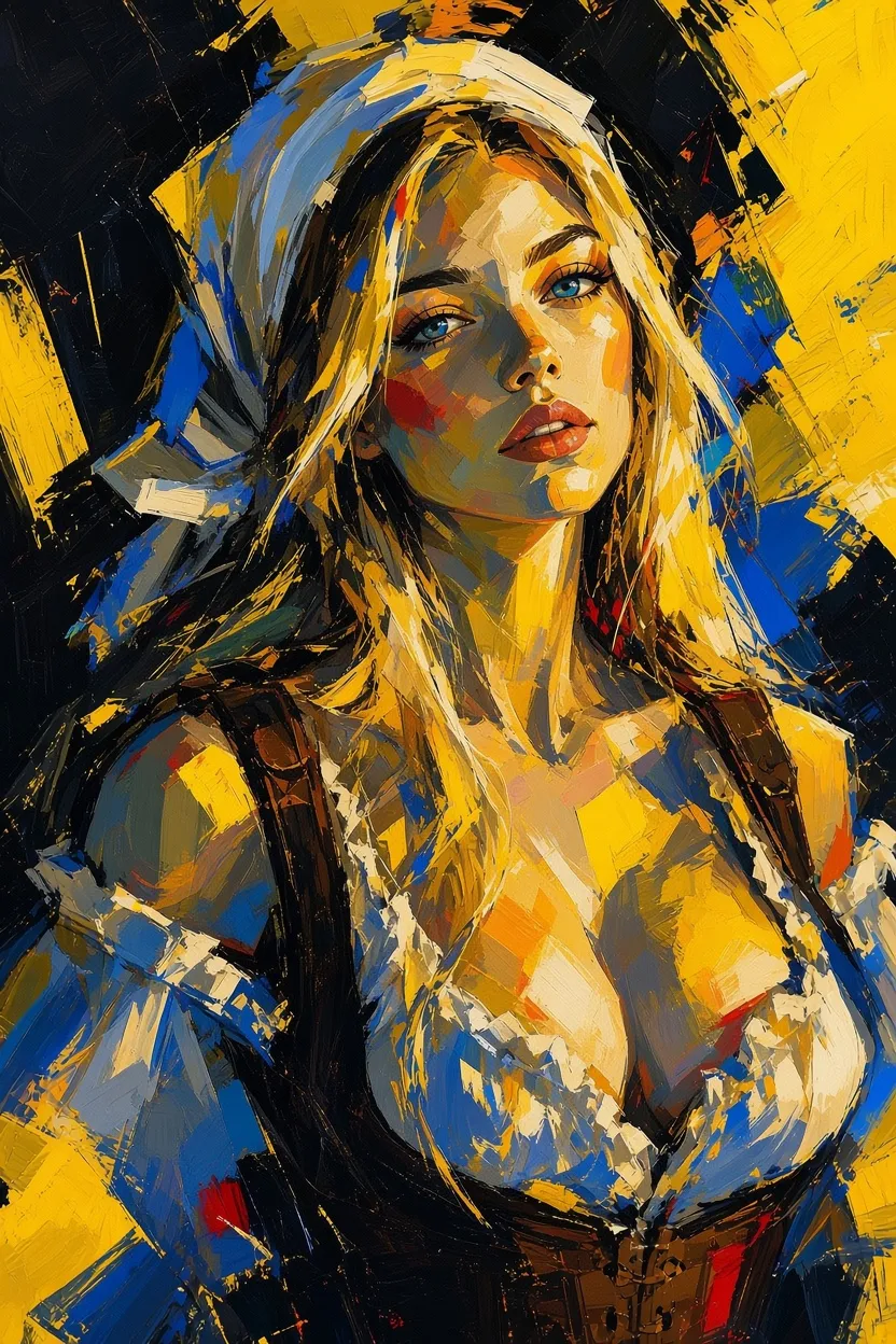 High-Contrast Expressionist Portrait Transformation output 3