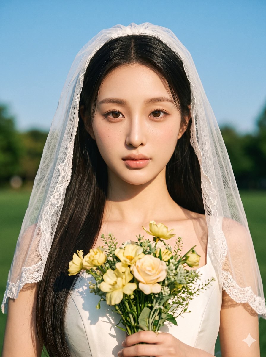 Vintage Outdoor Bride Portrait