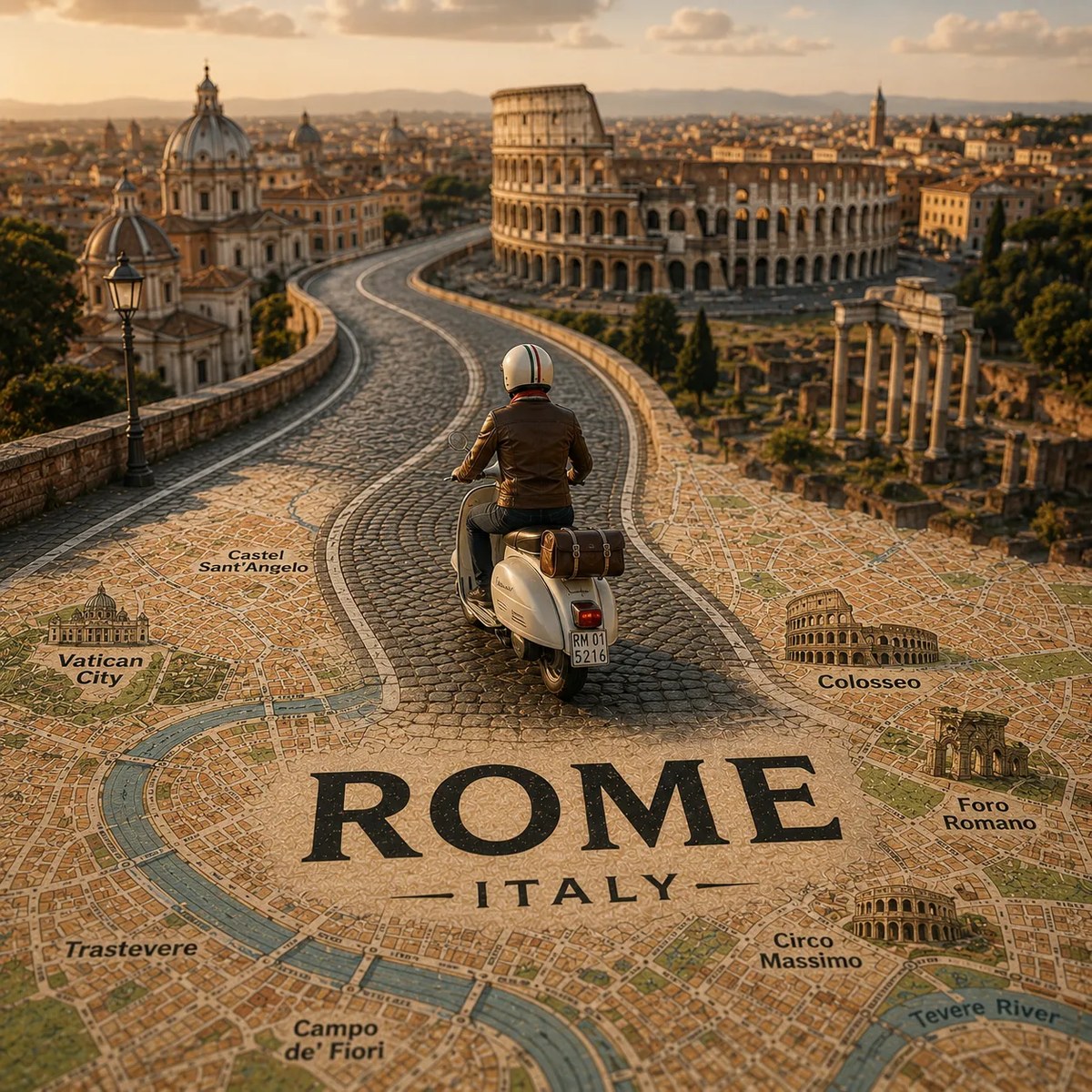 Miniature Tilt-Shift City Map Travel Poster output 4